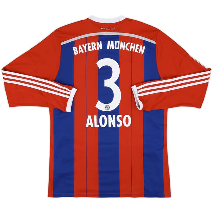 2014-15 Bayern Munich Home L/S Shirt Alonso #3 - 6/10 - (XL)