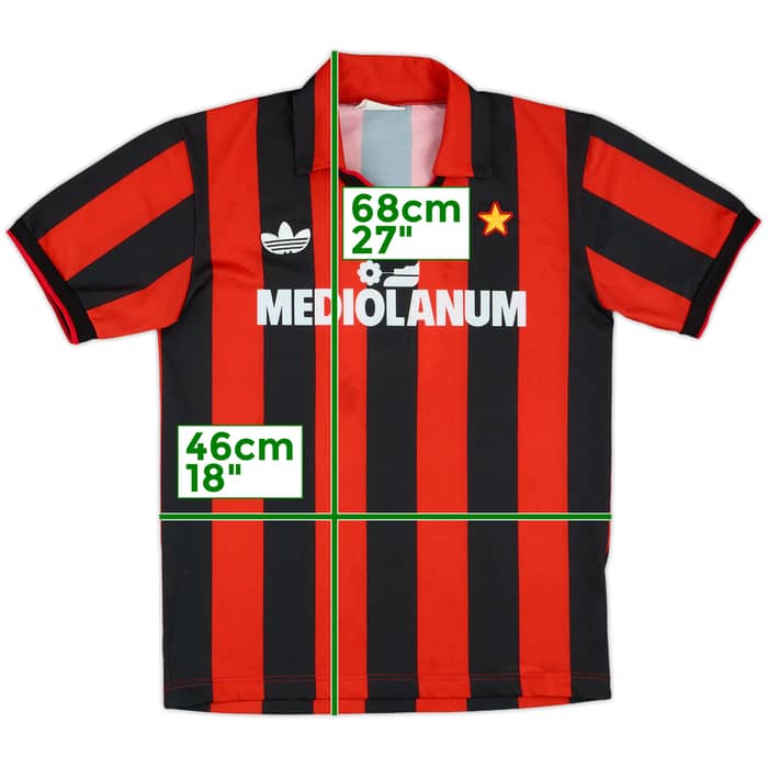 1991-92 AC Milan Home Shirt #9 - 8/10 - (XS)