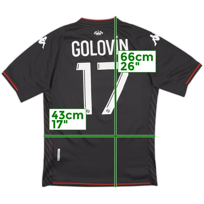 2021-22 Monaco Away Shirt Golovin #17 - 8/10 - (S)