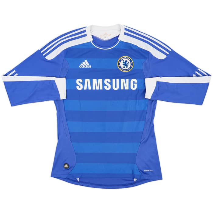 2011-12 Chelsea Home L/S Shirt Drogba #11 - 9/10 - (S)