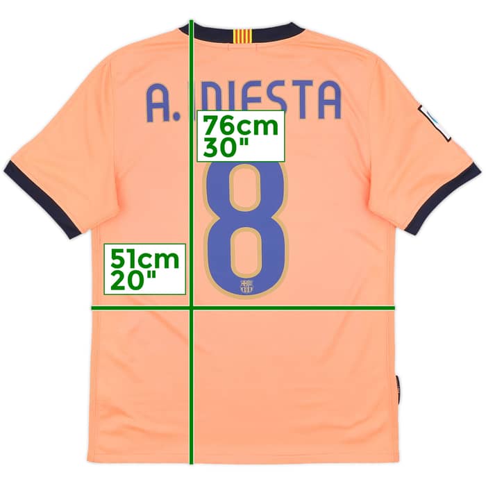 2009-10 Barcelona Away Shirt A.Iniesta #8 - 8/10 - (S)