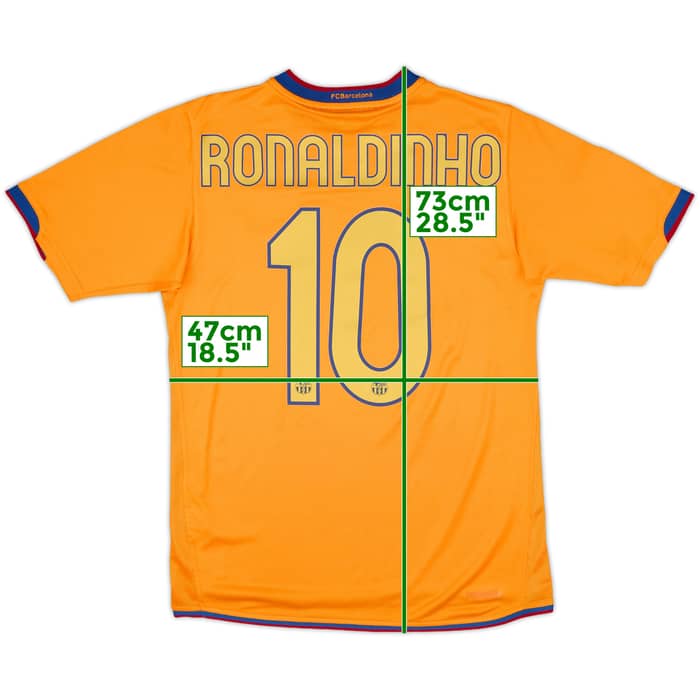 2006-08 Barcelona Away Shirt Ronaldinho #10 - 9/10 - (S)