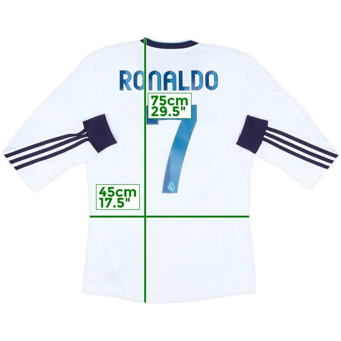 2012-13 Real Madrid Home L/S Shirt Ronaldo #7 - 7/10 - (S)