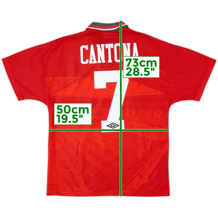 1994-96 Manchester United Home Shirt Cantona #7 - 8/10 - (M)