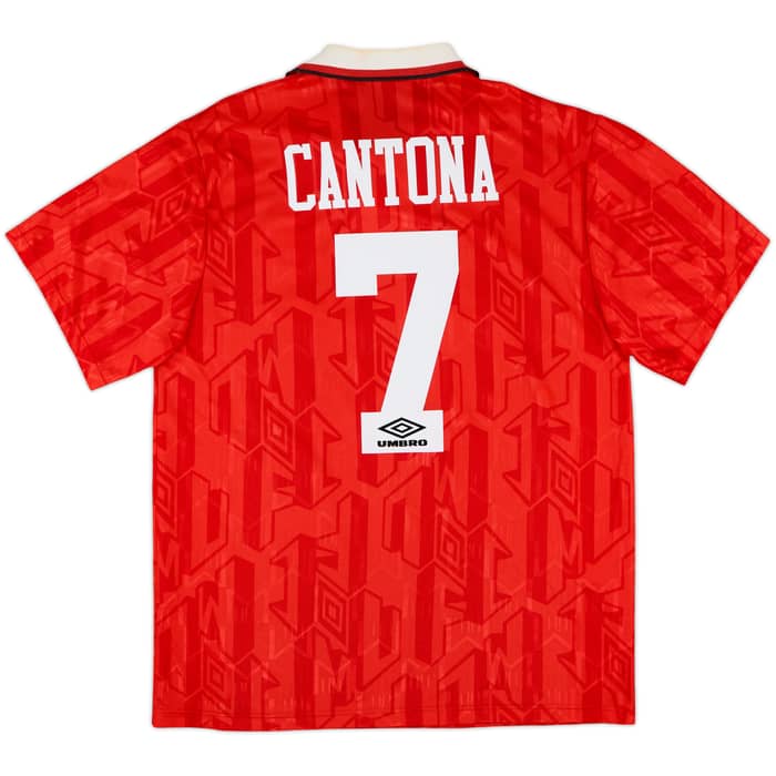 1992-94 Manchester United Home Shirt Cantona #7 - 9/10 - (L)