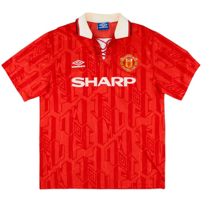 1992-94 Manchester United Home Shirt Cantona #7 - 9/10 - (L)