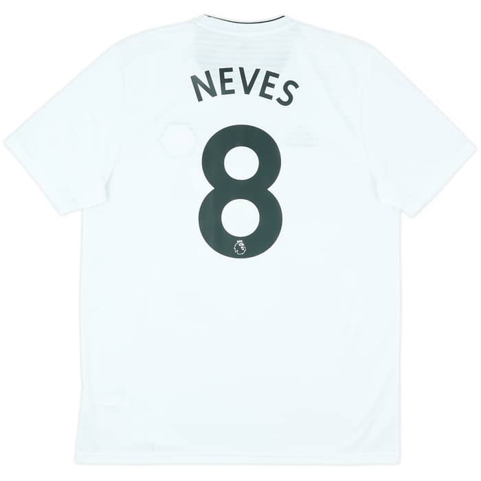 2018-19 Wolves Away Shirt Neves #8 - 9/10 - (L)
