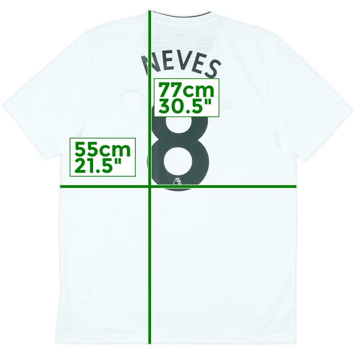 2018-19 Wolves Away Shirt Neves #8 - 9/10 - (L)