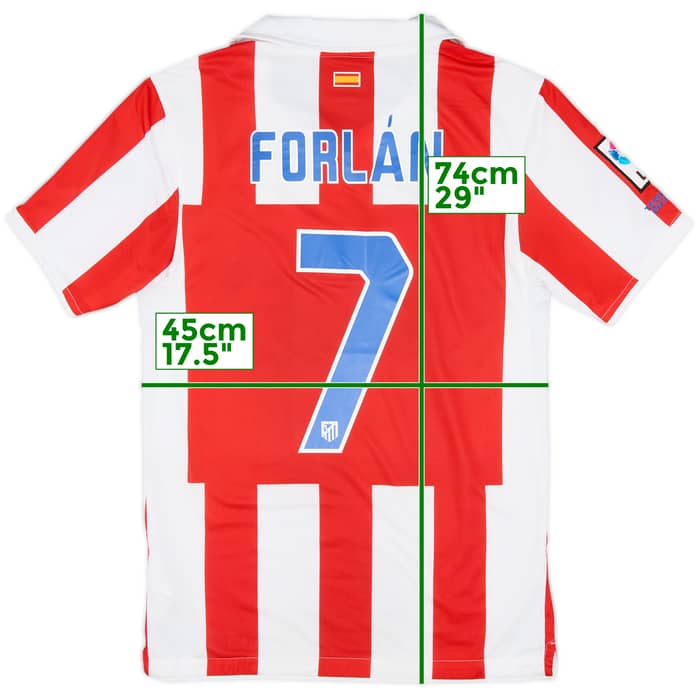 2010-11 Atletico Madrid Home Shirt Forlan #7 - 9/10 - (S)