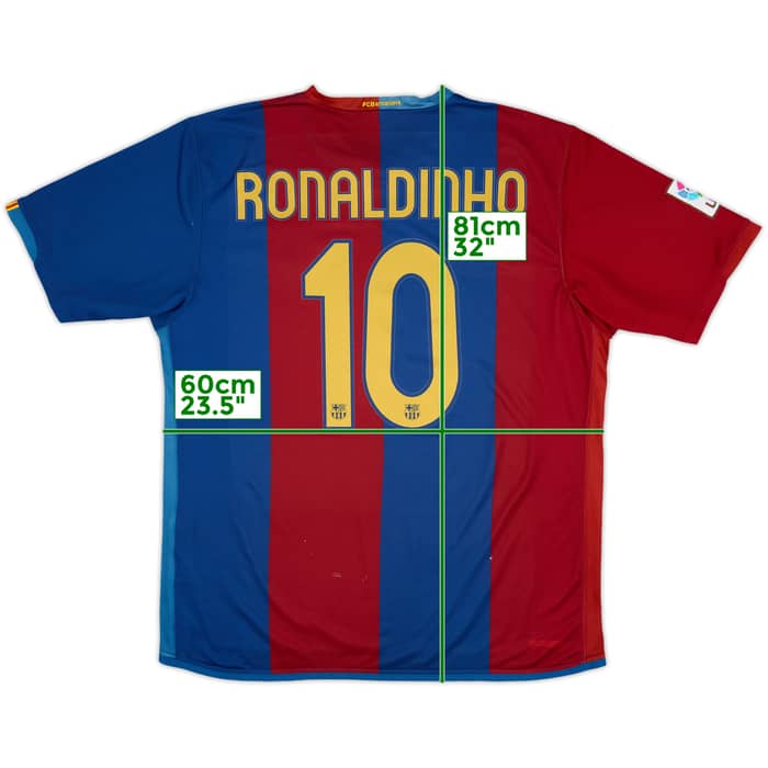 2006-07 Barcelona Home Shirt Ronaldinho #10 - 5/10 - (L)