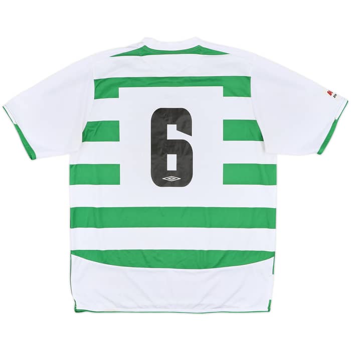 2007-09 Shamrock Rovers Home Shirt #6 - 8/10 - (XL)
