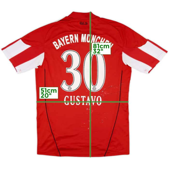 2010-11 Bayern Munich Home Shirt Gustavo #30 - 4/10 - (M)