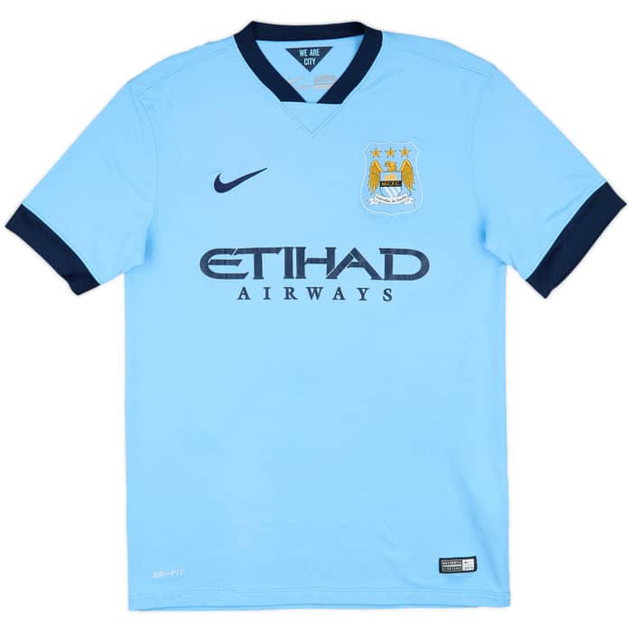 2014-15 Manchester City Home Shirt Silva #21 - 7/10 - (M)