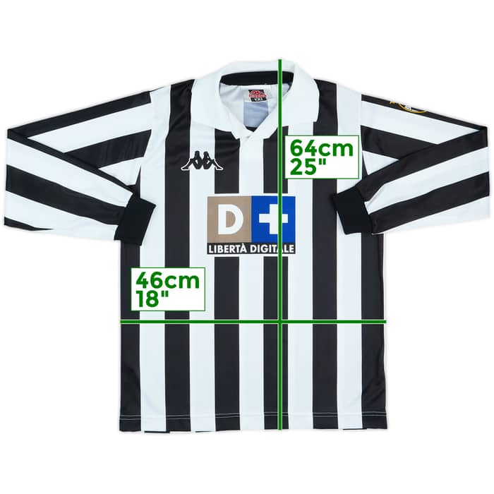 1998-99 Juventus Basic Home L/S Shirt #13 - 5/10 - (XL.Boys)