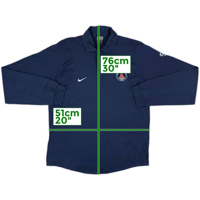2007-08 Paris Saint-Germain Nike L/S Polo Shirt - 8/10 - (M)