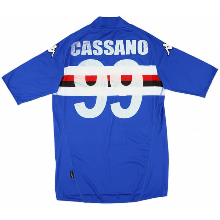 2008-09 Sampdoria Home Shirt Cassano #99 - 6/10 - (L)