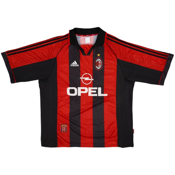 1998-00 AC Milan Home Shirt Weah #9 - 6/10 - (XL)