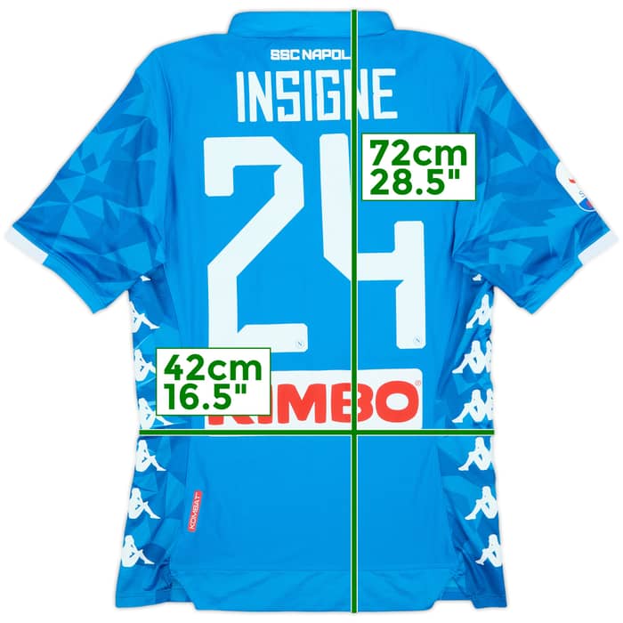 2018-19 Napoli Authentic Home Shirt Insigne #24 - 8/10 - (M)