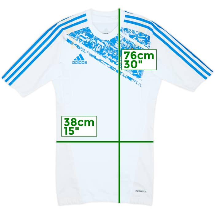 2011-12 Olympique Marseille Player Issue TechFit adidas Training Shirt - 9/10 - (M)