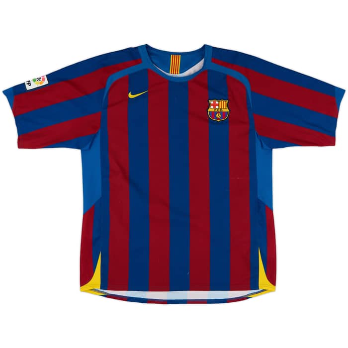 2005-06 Barcelona Home Shirt Ronaldinho #10 - 8/10 - (XL)