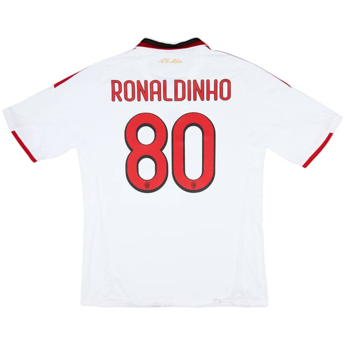 2009-10 AC Milan Away Shirt Ronaldinho #80 - 8/10 - (XL)