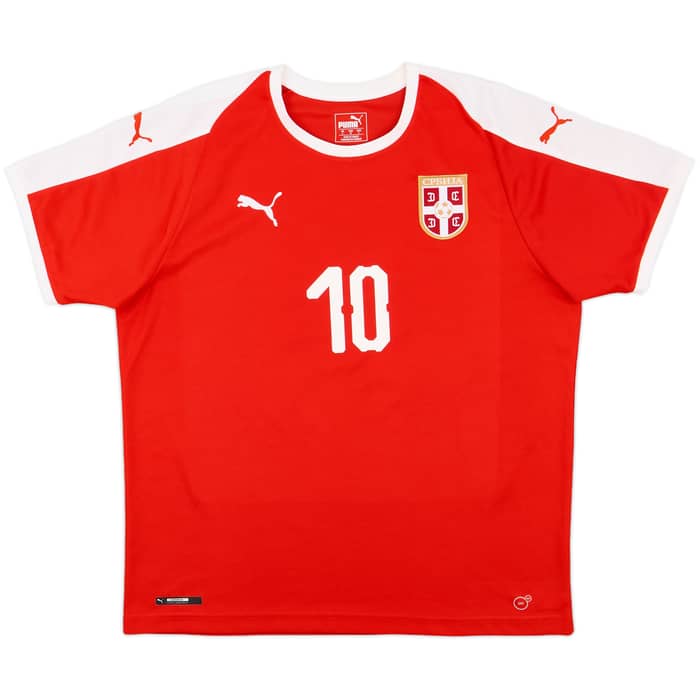 2018-19 Serbia Home Shirt Jovanovic #10 - 7/10 - (L)