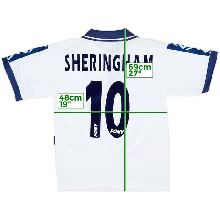 1995-97 Tottenham Home Shirt Sheringham #10 - 10/10 - (S)