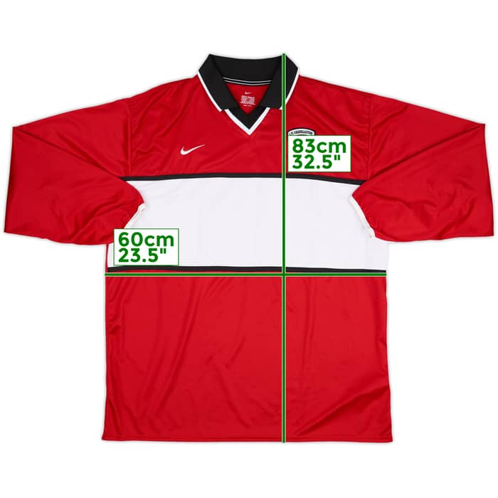 2001-02 Kaiserslautern Player Issue Home L/S Shirt - 9/10 - (XL)