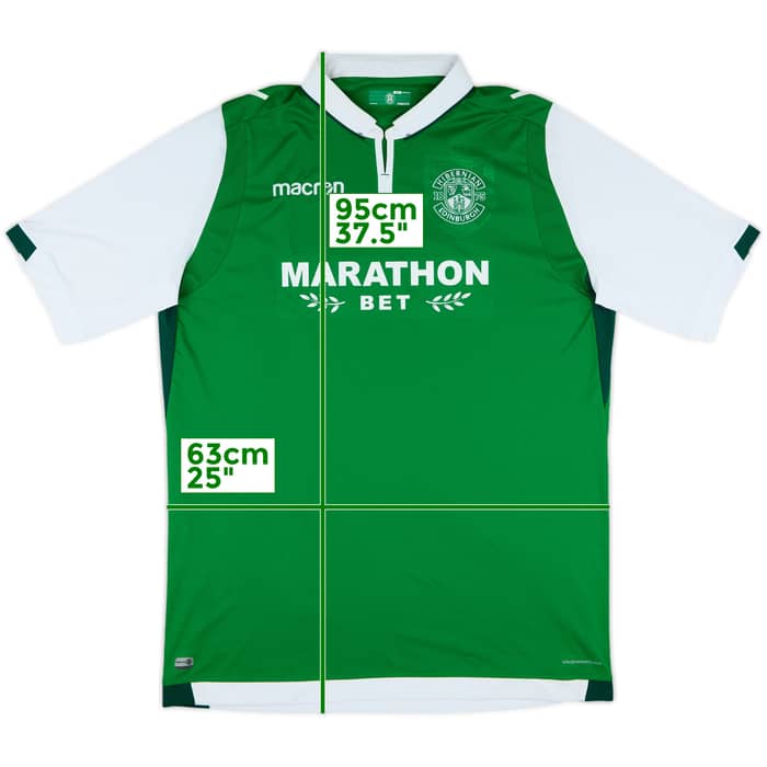 2017-18 Hibernian Home Shirt - 9/10 - (5XL)