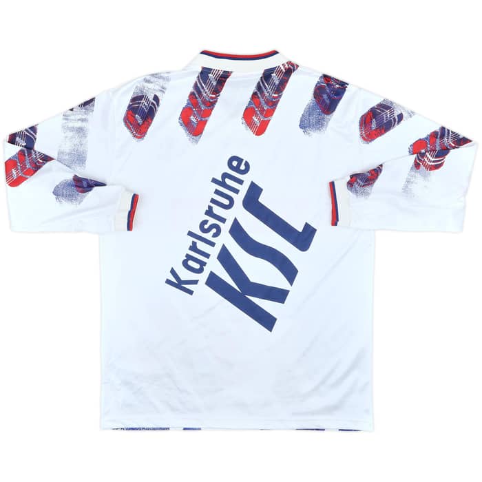 1993-95 Karlsruhe Home L/S Shirt - 8/10 - (XL)