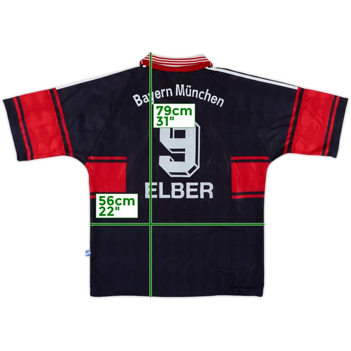 1997-99 Bayern Munich Home Shirt Elber #9 - 8/10 - (L)