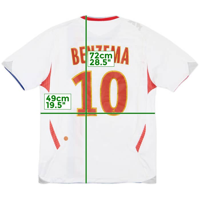 2006-08 Lyon Home Shirt Benzema #10 - 4/10 - (M)
