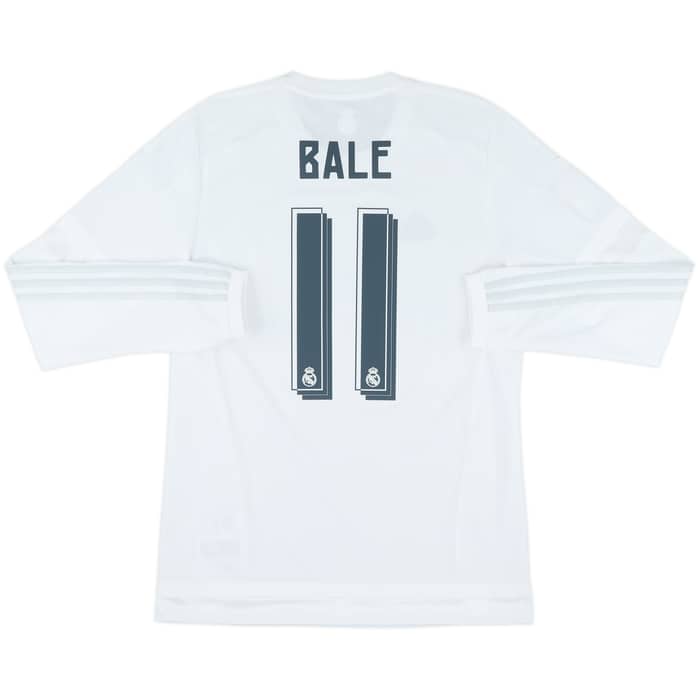 2015-16 Real Madrid Home L/S Shirt Bale #11 - 7/10 - (M)