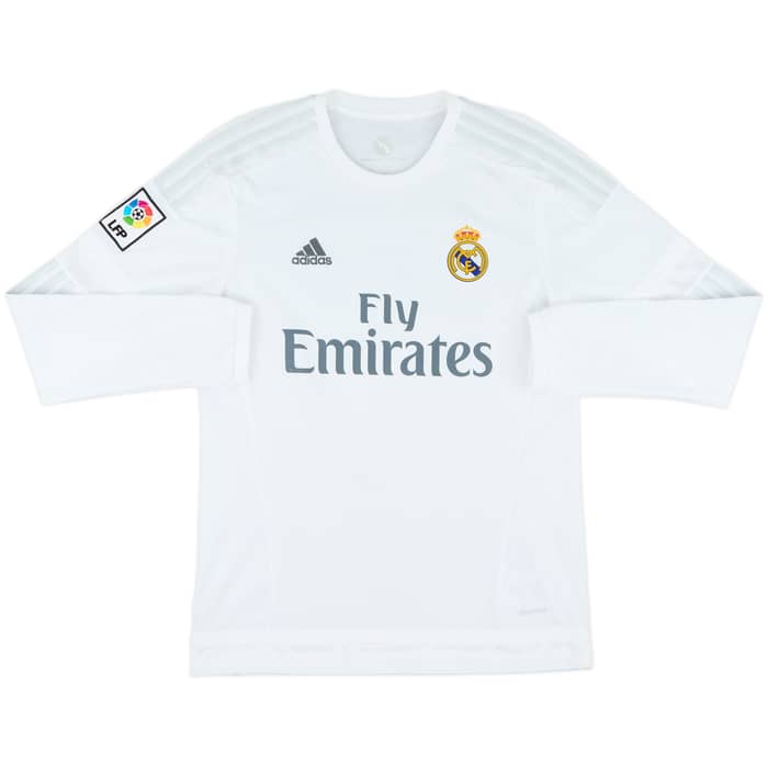 2015-16 Real Madrid Home L/S Shirt Bale #11 - 7/10 - (M)