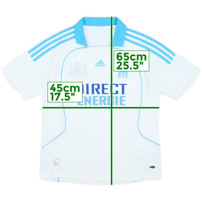 2008-09 Olympique Marseille Home Shirt - 7/10 - (M.Boys)