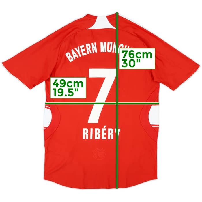 2007-08 Bayern Munich Home Shirt Ribery #7 - 8/10 - (M)