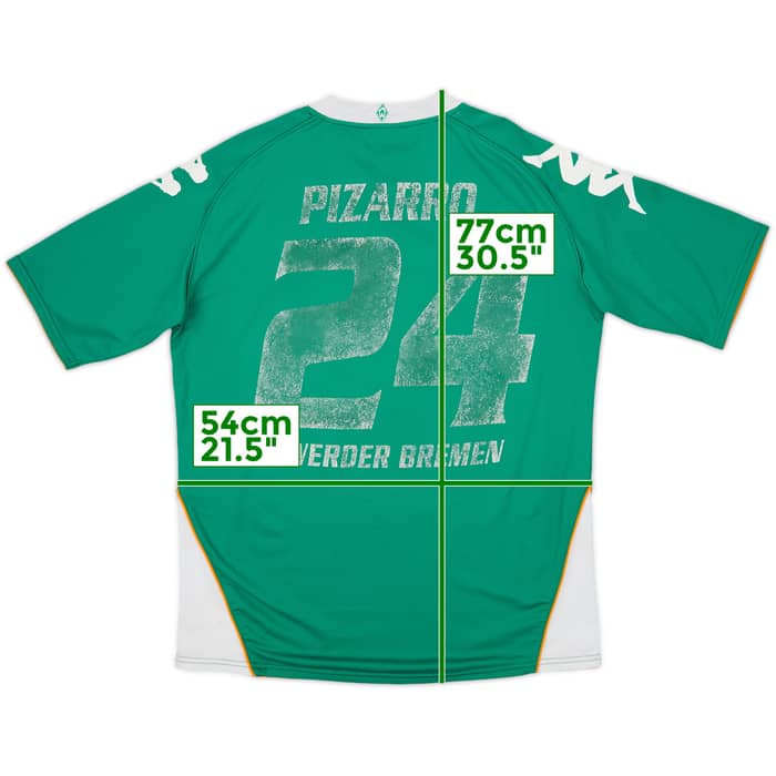 2007-08 Werder Bremen Home Shirt Pizarro #24 - 4/10 - (XL)
