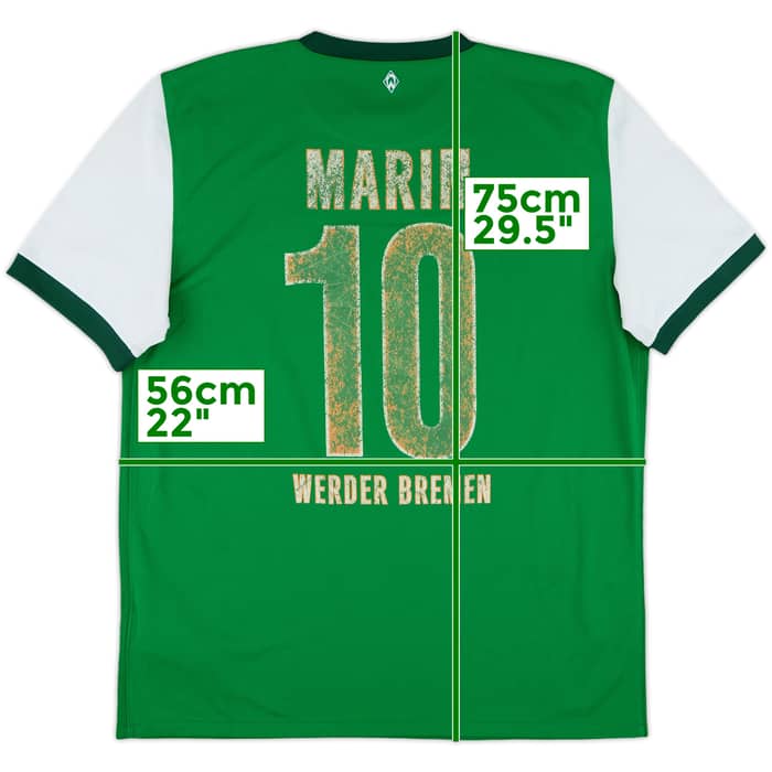 2009-10 Werder Bremen Home Shirt Marin #10 - 4/10 - (L)