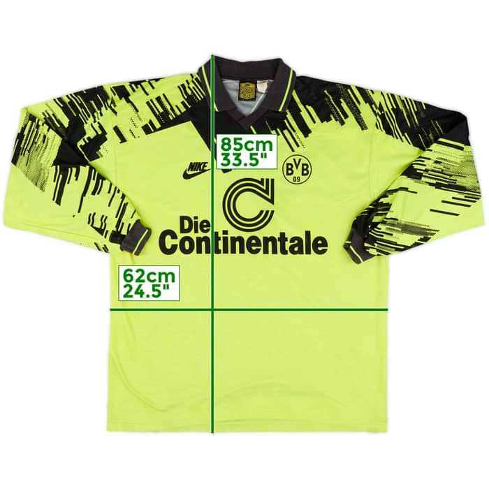 1993-94 Borussia Dortmund Home L/S Shirt - 8/10 - (XXL)
