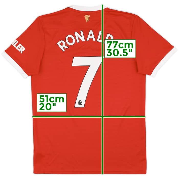 2021-22 Manchester United Home Shirt Ronaldo #7 - 8/10 - (M)