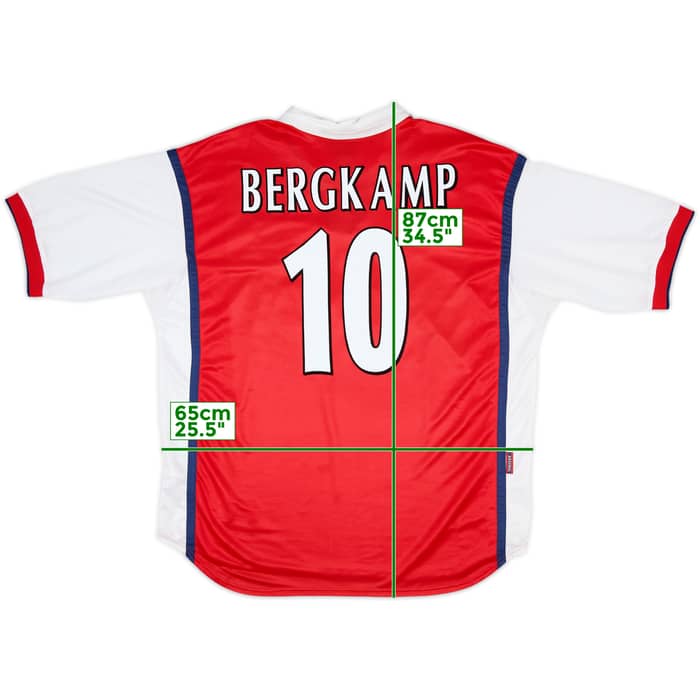1998-99 Arsenal Home Shirt Bergkamp #10 - 8/10 - (XXL)