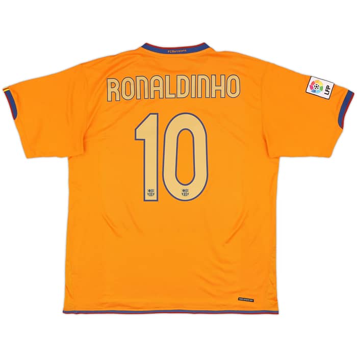 2006-08 Barcelona Away Shirt Ronaldinho #10 - 9/10 - (XL)