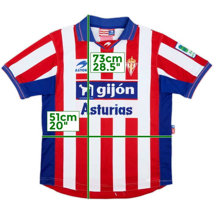 2001-03 Sporting Gijon Home Shirt - 8/10 - (S)