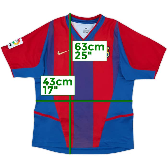 2002-03 Barcelona Home Shirt - 9/10 - (M.Boys)