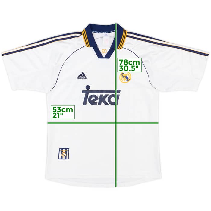 1998-00 Real Madrid Champions of Europe Home Shirt - 9/10 - (M)