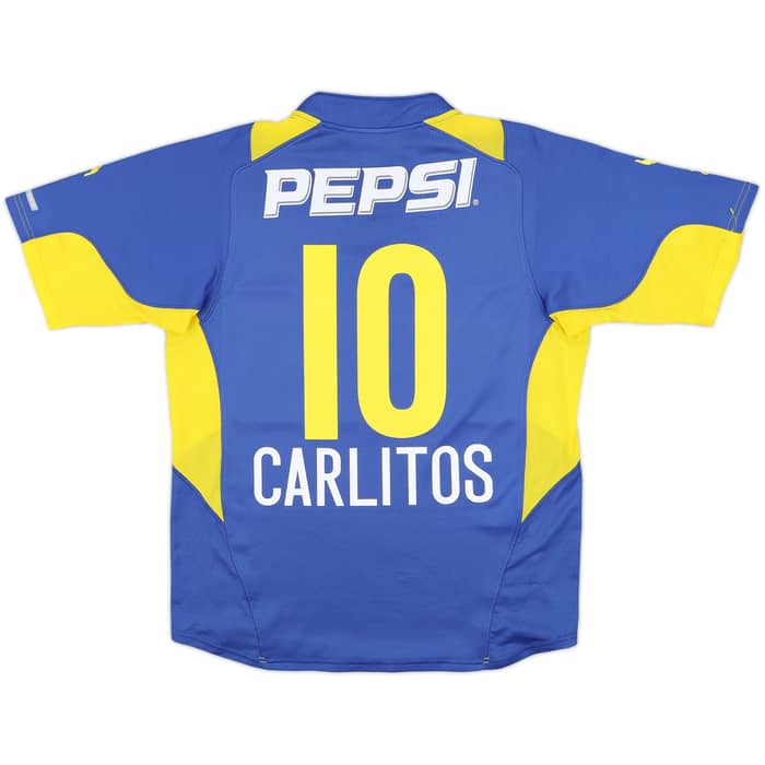2004-05 Boca Juniors Home Shirt Carlitos #10 - 9/10 - (L)