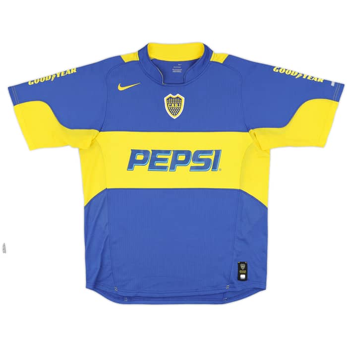 2004-05 Boca Juniors Home Shirt Carlitos #10 - 9/10 - (L)