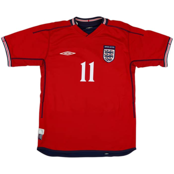 2002-04 England Away Shirt Heskey #11 - 10/10 - (S)