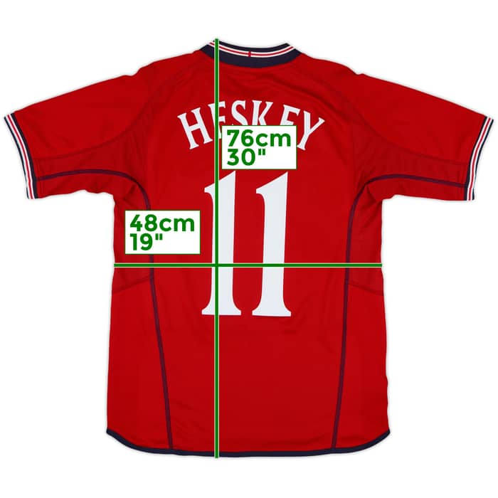 2002-04 England Away Shirt Heskey #11 - 10/10 - (S)
