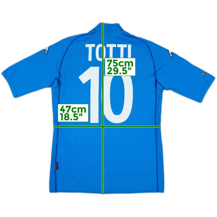 2002 Italy Home Shirt Totti #10 - 8/10 - (L)